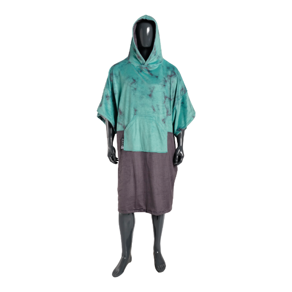 MDNS PLUSH PONCHO UNO TEAL MARBLE  surf Poncho - Guincho Wind Factory