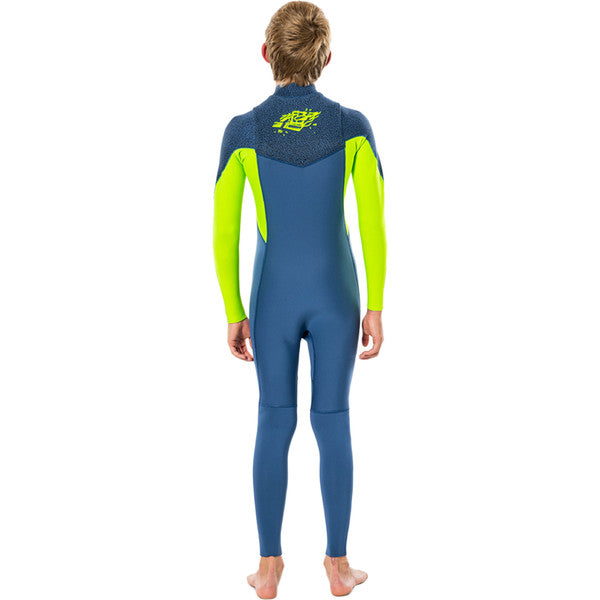Rip Curl Junior Dawn Patrol 4/3 Chest Zip Wetsuit Blue Cascais