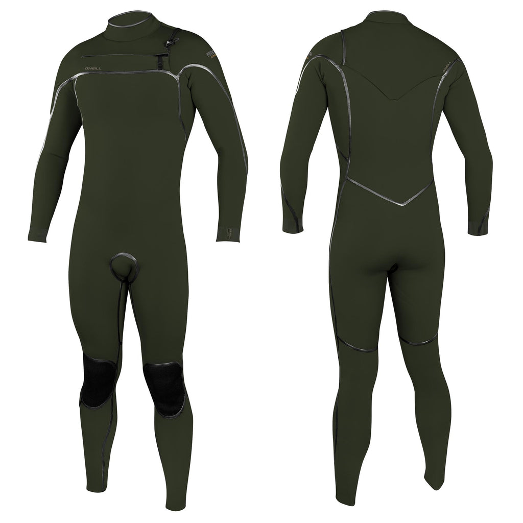 FATO O'NEILL PSYCHO ONE CHEST ZIP FUZE 4/3MM WETSUIT GHOST GREEN